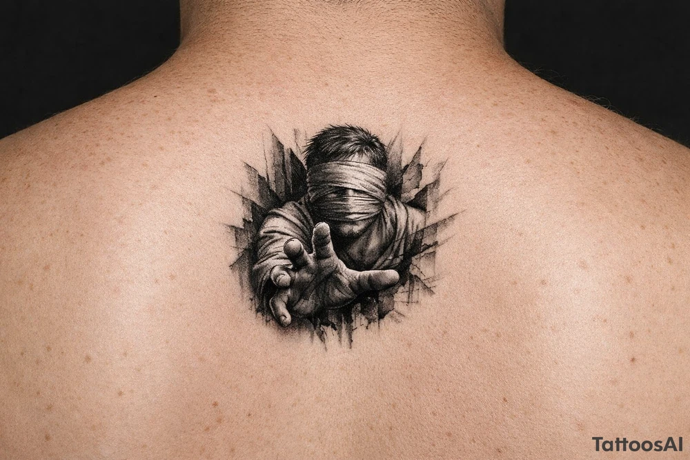 Reaching out for help in silence tattoo idea