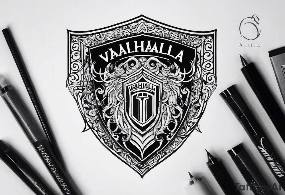 Valhalla shield tattoo idea