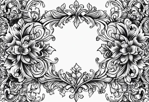 Majestic vines with leaves tattoo idea