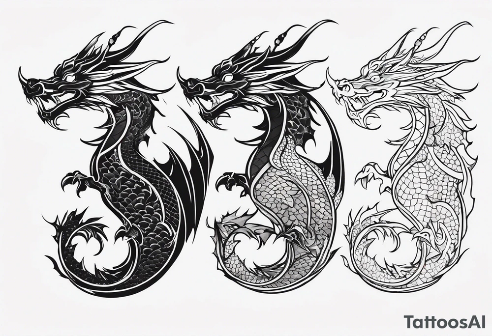 Dragon, tear skin and get out tattoo idea