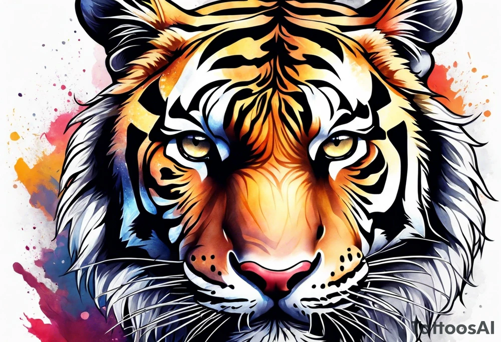 Tiger Head tattoo idea