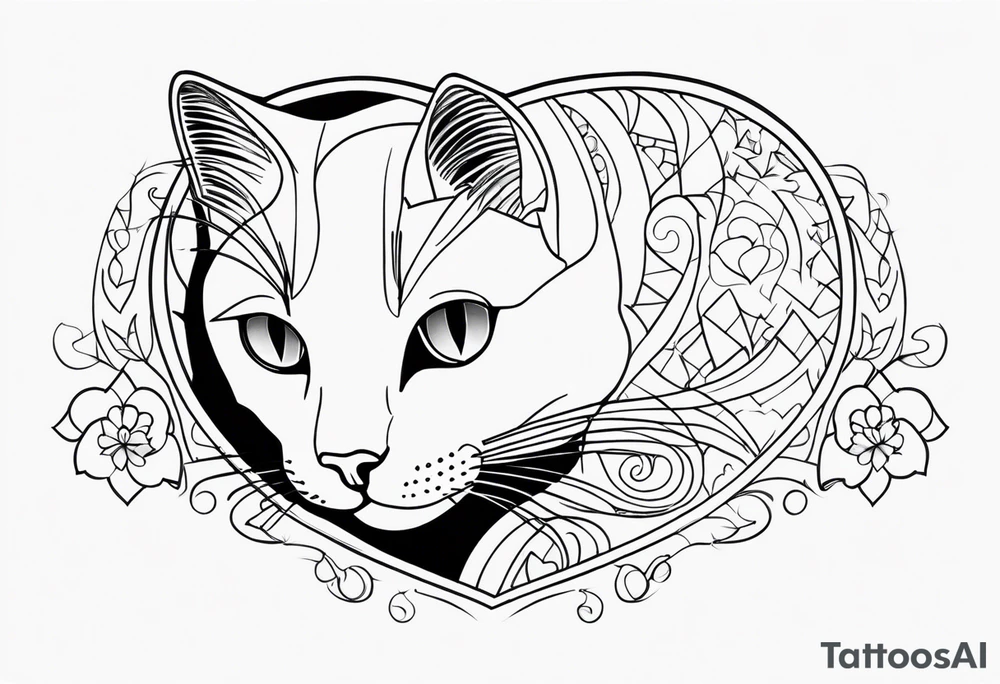 CAT LOVE tattoo idea