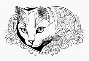 CAT LOVE tattoo idea
