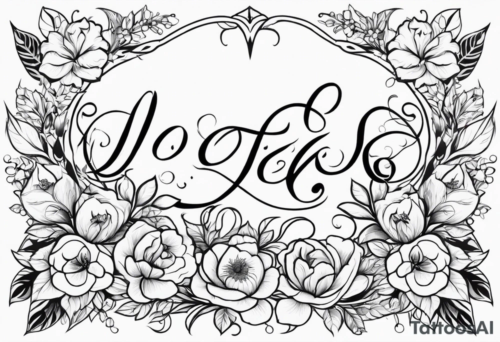 ornaments of flowers tattoo idea