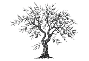 Olive tree tattoo idea