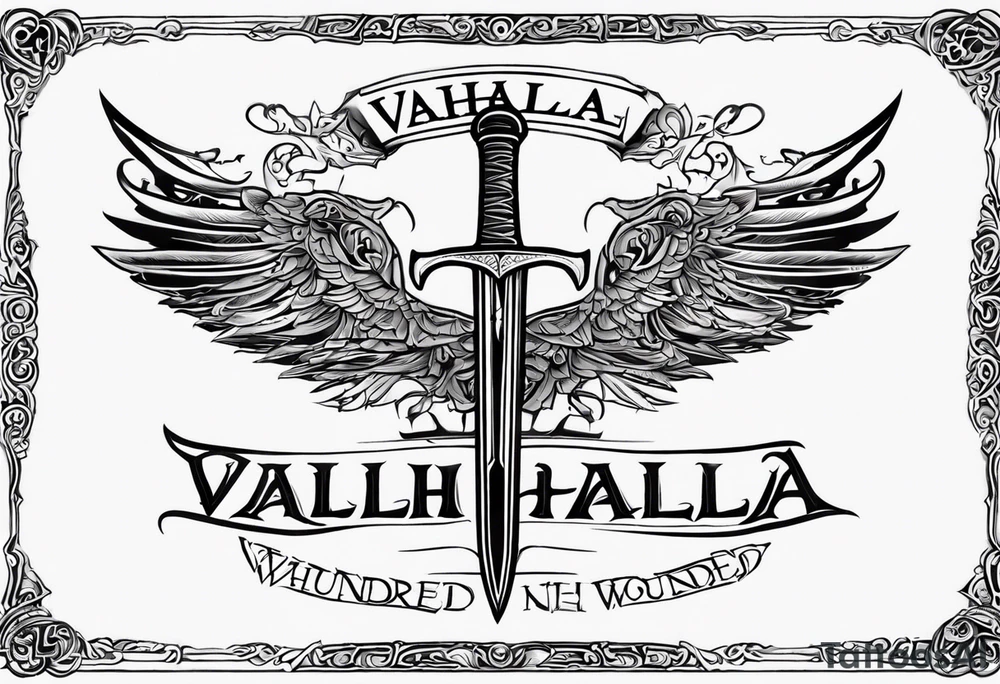 valhalla wounded sword tattoo idea