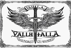 valhalla wounded sword tattoo idea