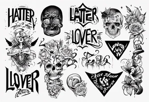 Hater lover tattoo idea
