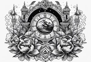 treasure hunt trail tattoo idea