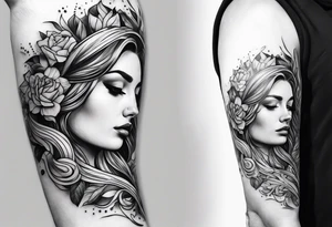 a marble arm tattoo idea