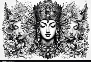 Alte Statue kopf gerissen tattoo idea
