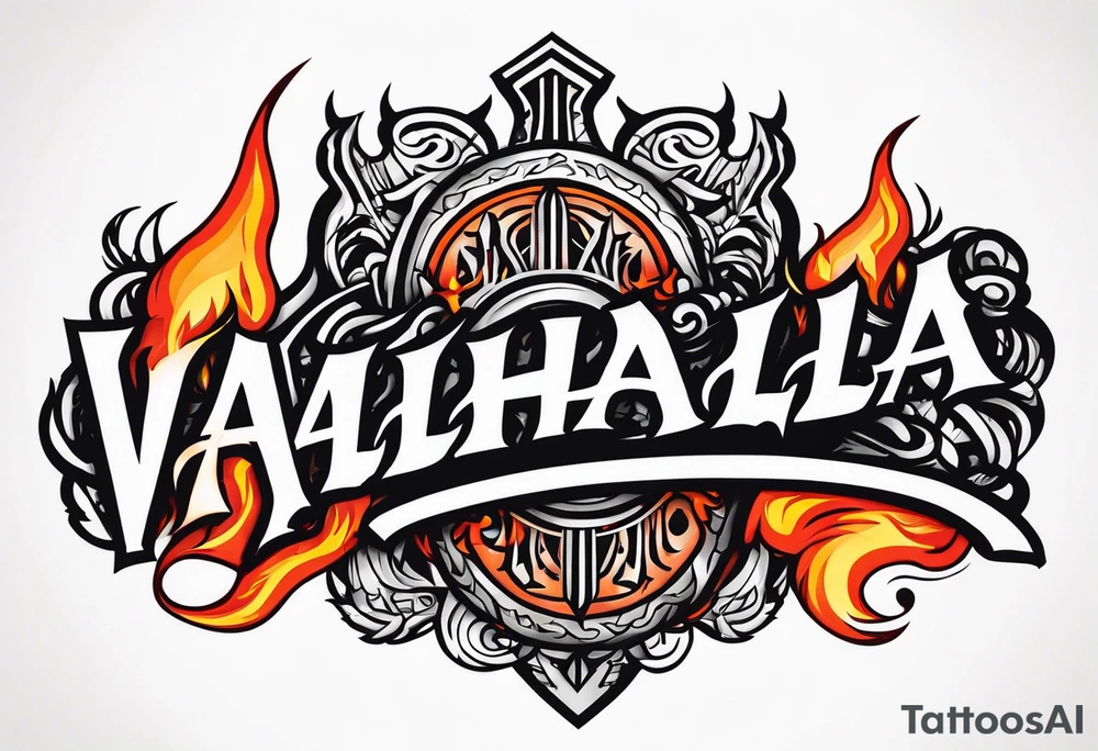 Valhalla on fire tattoo idea