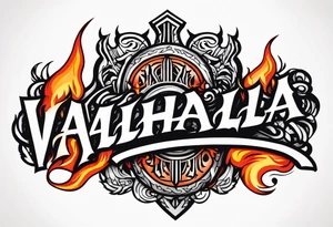 Valhalla on fire tattoo idea