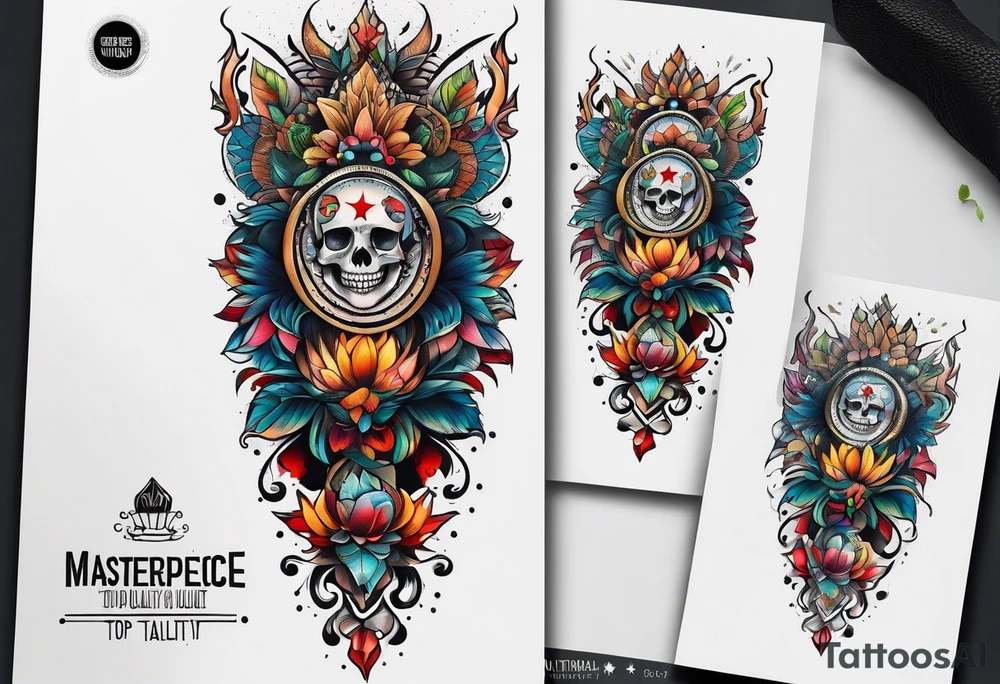 Knee tattoo tattoo idea