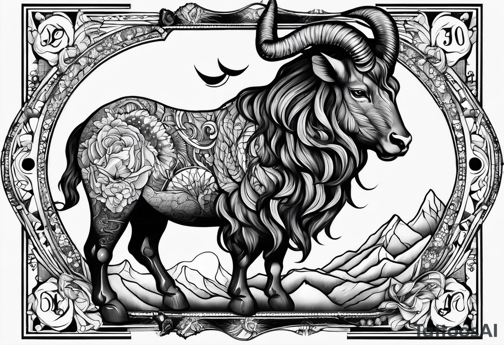 Capricorn and includes the letters sjy tattoo idea