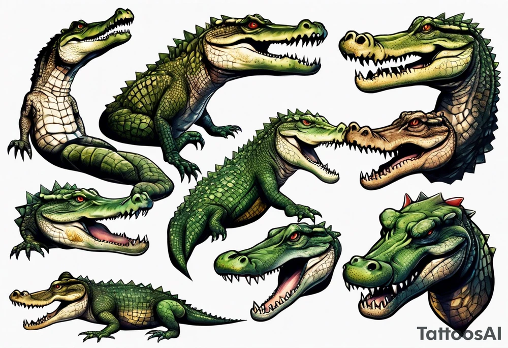 crocodile tattoo idea
