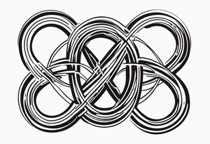The phrase TB5 surrounded by double infinity symbol tattoo idea