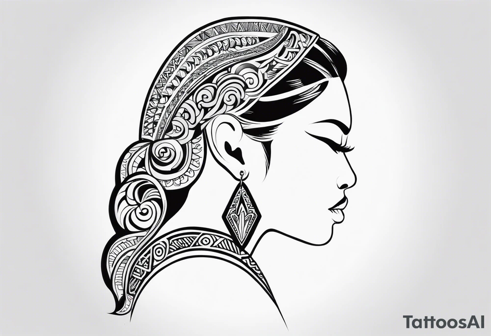 Maori back and neck tattoo design tattoo idea