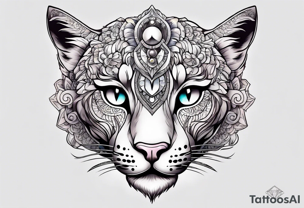 Third eye puma tattoo idea