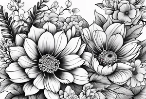 sleeve of Japanese flowers tattoo idea