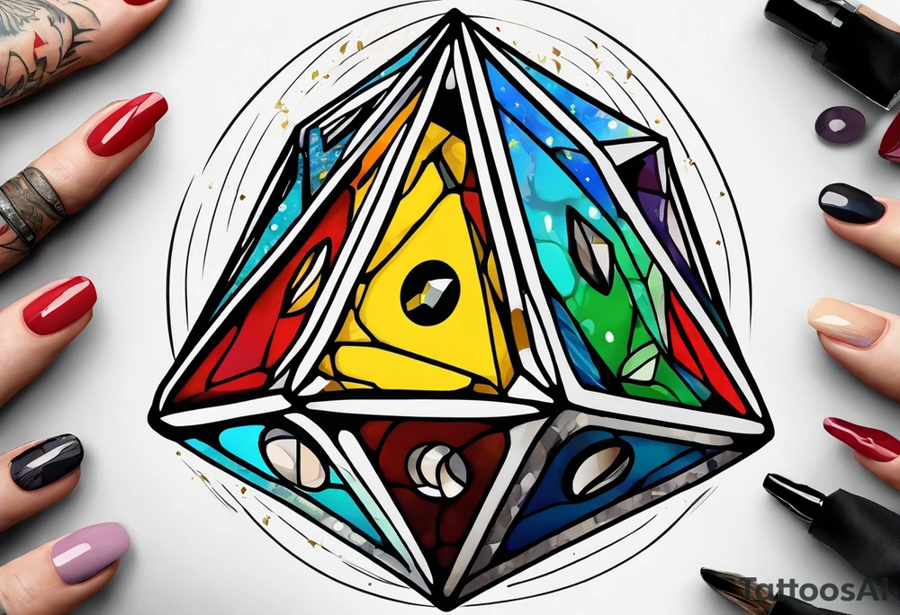 a twenty sided die tattoo idea