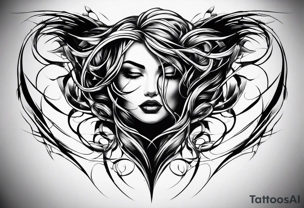 extreme twisted detangled pain arm tattoo idea
