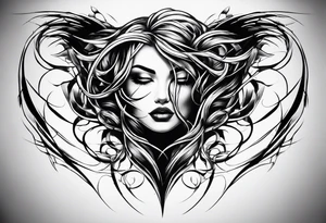 extreme twisted detangled pain arm tattoo idea