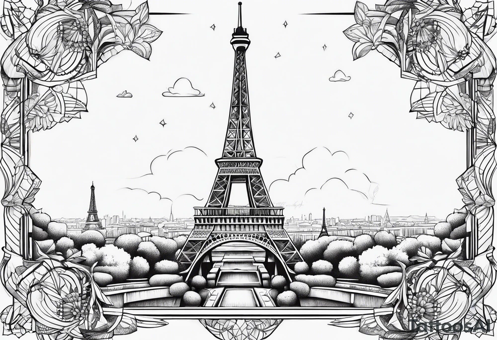 Eiffel tower tattoo idea