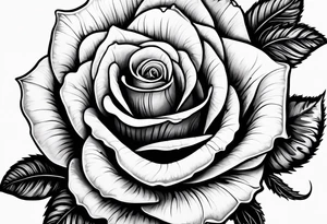 a human hand holding on to a single rose stem tattoo idea