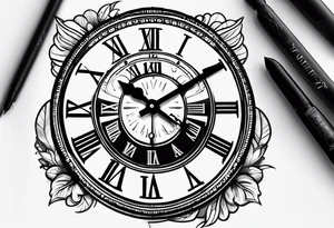 Date clock tattoo idea