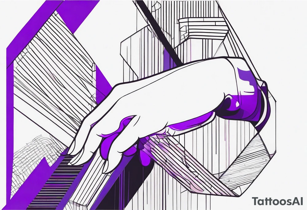 lines around wrist, abstract, black and purple, covered from wrist to forearm, fully covered, no borders, blackwork, no people tattoo idea