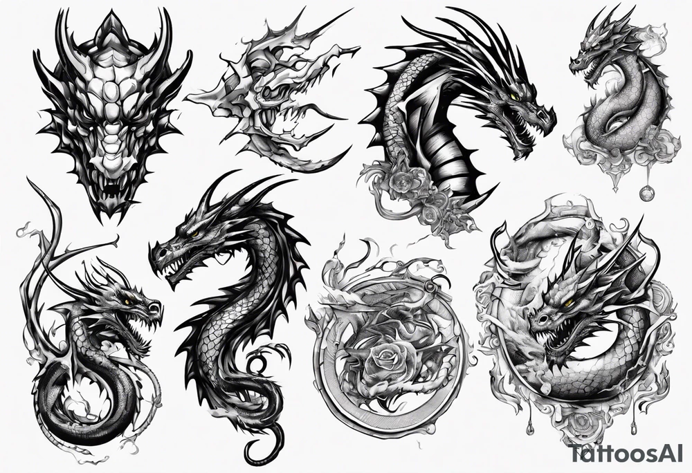 computer parts dragon tattoo idea