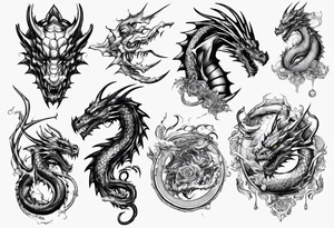computer parts dragon tattoo idea