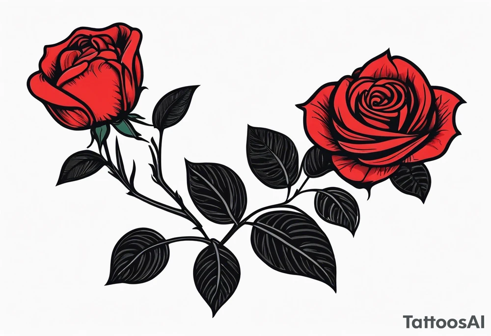 single red rose, black background tattoo idea