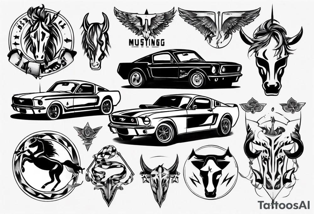 ford mustang tattoo idea