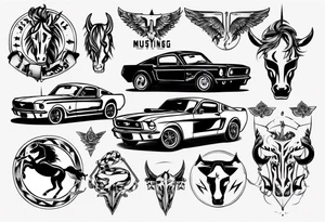 ford mustang tattoo idea