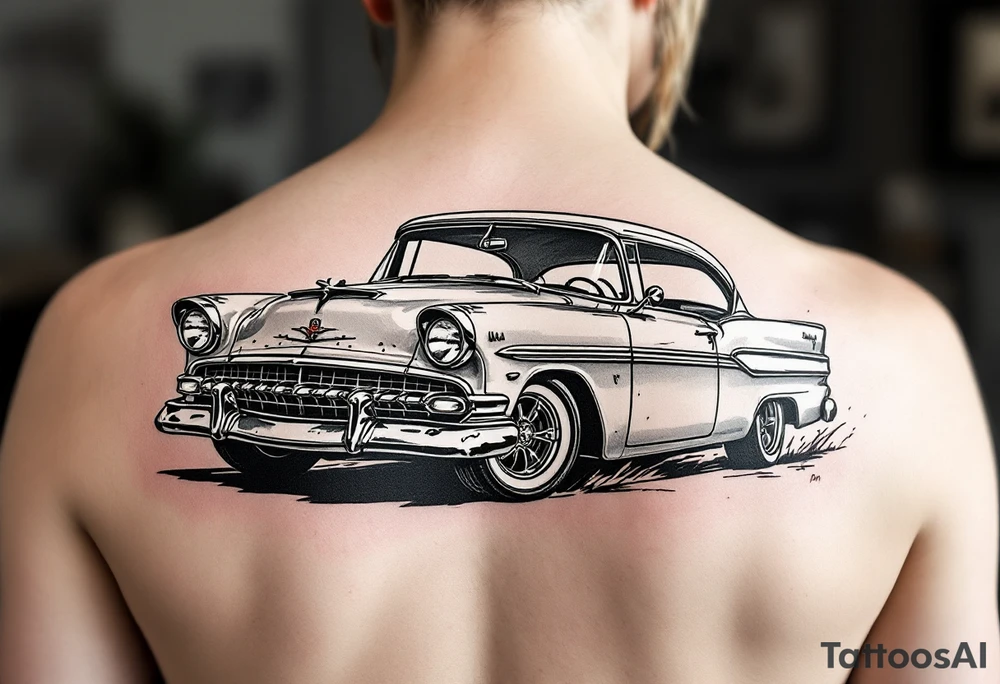 1956 Plymouth Belvedere tattoo idea