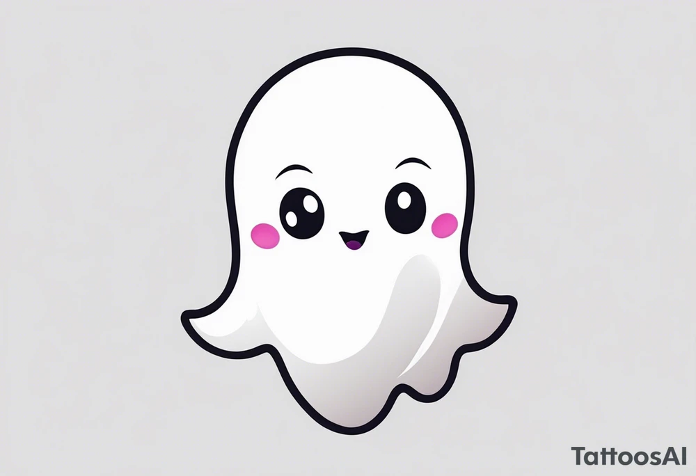 Cute ghost tattoo design tattoo idea