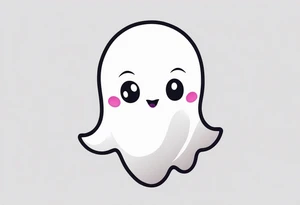 Cute ghost tattoo design tattoo idea