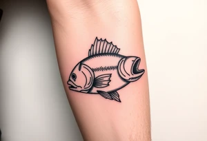 Fish swallowing tattoo idea