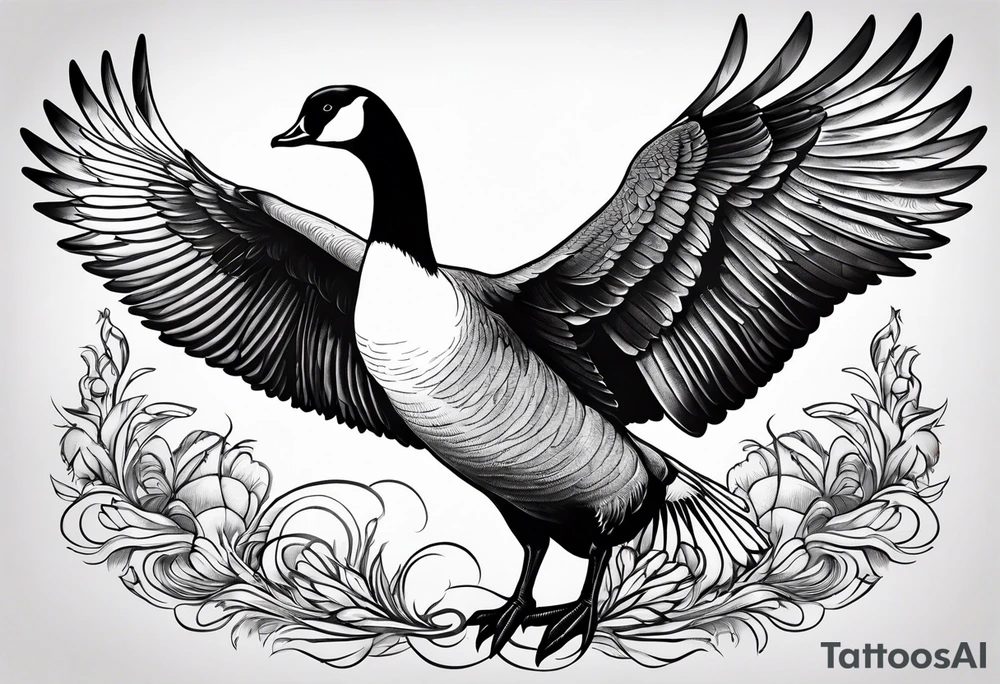 Canadian Goose open wings for arm tatoo tattoo idea