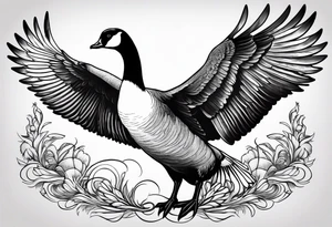 Canadian Goose open wings for arm tatoo tattoo idea