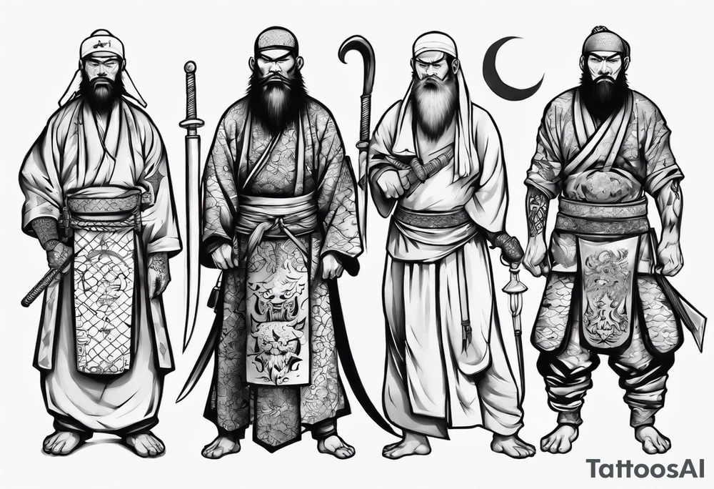 islamic warrior tattoo idea