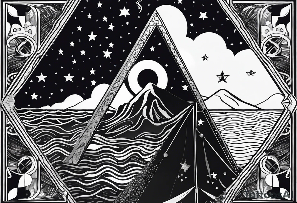 the star (tarot card) with Aquarius feeling tattoo idea