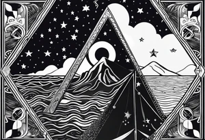 the star (tarot card) with Aquarius feeling tattoo idea