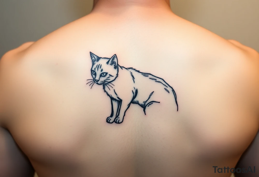 black cat tattoo idea