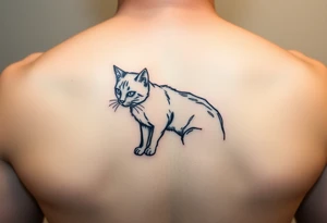 black cat tattoo idea