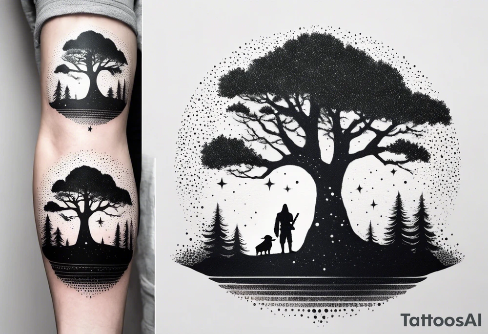 Tree with Star wars tattoo idea