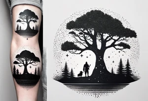 Tree with Star wars tattoo idea