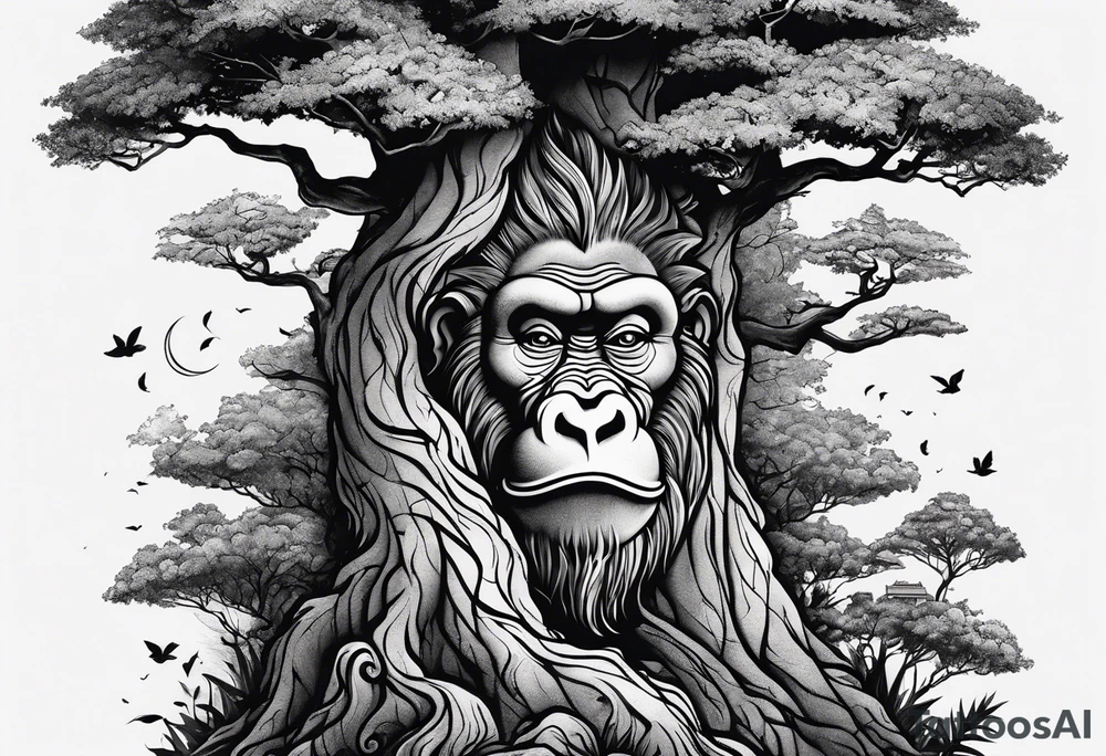 Homg Kong semester abroad at City University and trees and the number 6 carved in one tree tattoo idea